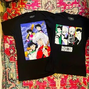 Lot of 2 anime tees XS HUNTER X HUNTER INUYASHA